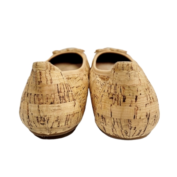 Vionic Minna Leather Gold Toe Cork Slip On Ballet Flats Shoes Size 10 - Picture 4 of 14